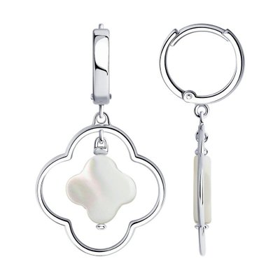 Серьги из серебра с перламутром, 925, 20 000 тг