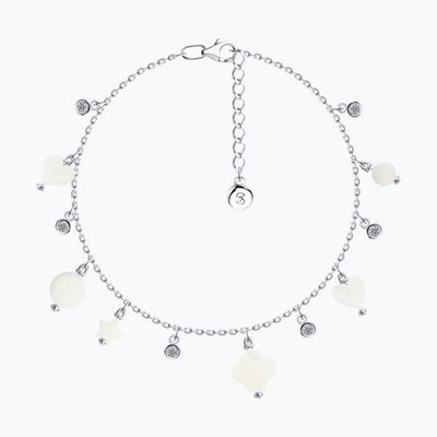 Браслет из серебра с перламутром и фианитами, 925, 32 000 тг