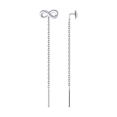 Серьги из серебра с бриллиантами, 925