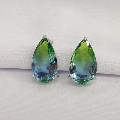 Серьги из серебра с ситаллами, 925, 20 350 тг