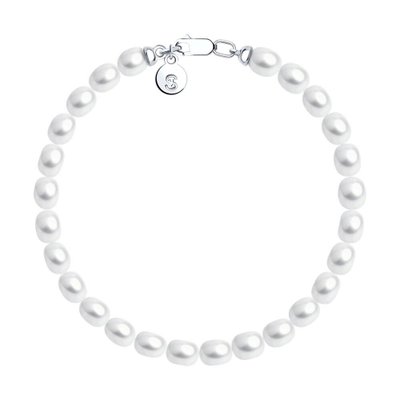 Браслет из серебра с жемчугом, 925, 30 900 тг