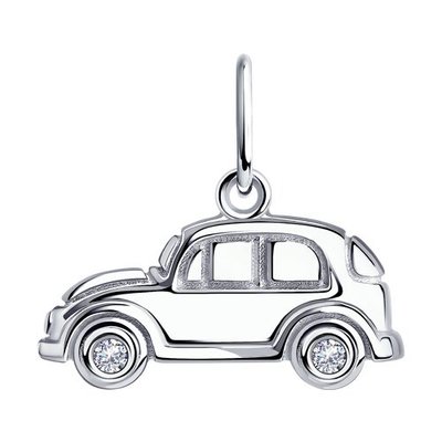 Подвеска из серебра с фианитами, 925, 5 850 тг