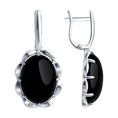 Серьги из серебра с агатами, 925, 34 300 тг