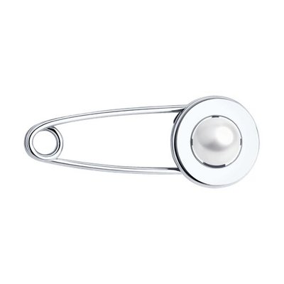 Брошь из серебра с жемчугом, 925, 7 000 тг