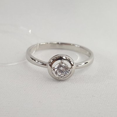 Помолвочное кольцо из серебра с фианитом, 925, 6 450 тг