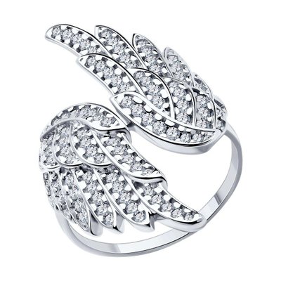 Кольцо из серебра с фианитами, 925, 26 400 тг