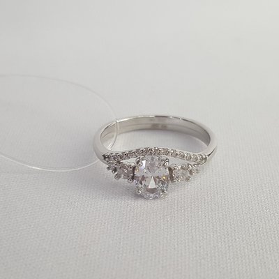 Кольцо из серебра с фианитами, 925, 12 750 тг