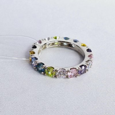 Кольцо из серебра с фианитами, 925, 26 300 тг