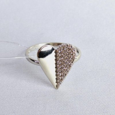 Кольцо из серебра с фианитами, 925, 8 000 тг