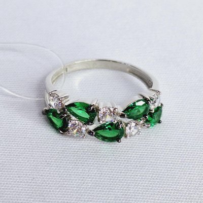 Кольцо из серебра с фианитами, 925, 17 300 тг