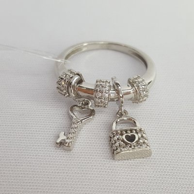 Кольцо из серебра с фианитами, 925, 12 200 тг