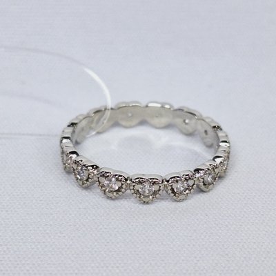 Кольцо из серебра с фианитами, 925, 12 000 тг