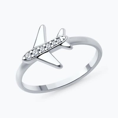 Кольцо из серебра с фианитами, 925, 4 600 тг