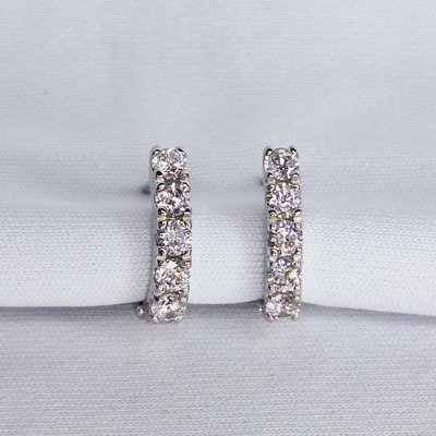 Серьги из серебра с фианитами, 925, 19 150 тг