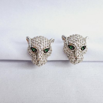 Серьги из серебра с фианитами, 925, 31 850 тг