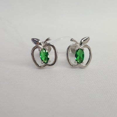 Серьги из серебра с фианитами, 925, 10 650 тг