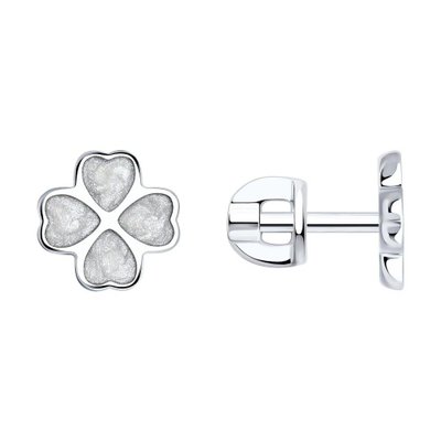 Серьги из серебра с эмалью, 925, 10 500 тг