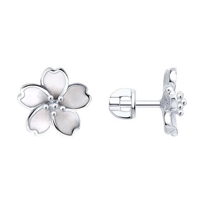 Серьги из серебра с эмалью, 925, 14 550 тг