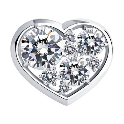 Подвеска из серебра с фианитами, 925, 19 950 тг