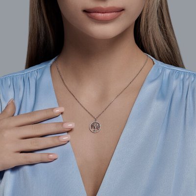 Подвеска из серебра с фианитами, 925