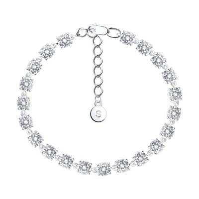 Браслет из серебра с фианитами, 925, 48 250 тг