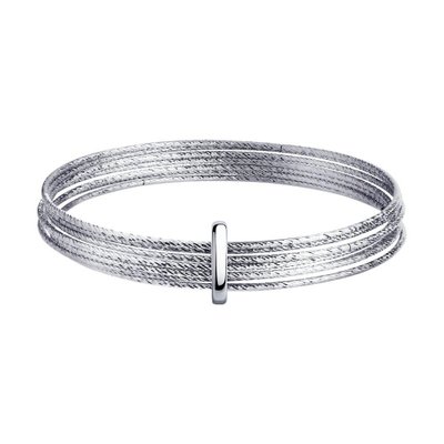 Браслет жёсткий из серебра с алмазной гранью, 925, 50 950 тг