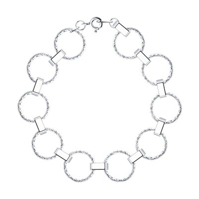 Браслет из серебра с алмазной гранью, 925, 22 350 тг