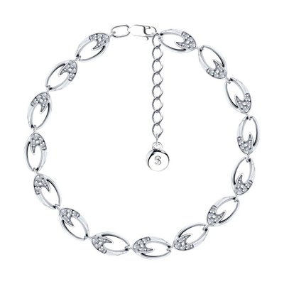 Браслет из серебра с фианитами, 925, 32 950 тг