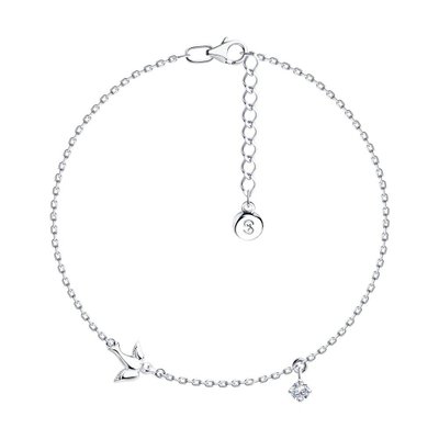 Браслет из серебра с фианитом, 925, 14 150 тг