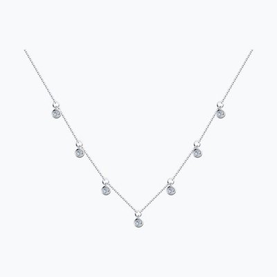 Колье из серебра с фианитами, 925, 20 600 тг