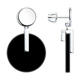 Серьги из серебра с агатами из серебро