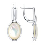 Серьги из серебра с перламутром из серебро