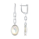 Серьги из серебра с перламутром из серебро