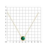 Колье из золочёного серебра с малахитом из серебро — вид 3