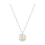 Колье из золочёного серебра с перламутром из серебро