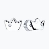 Серьги-пусеты из серебра с бриллиантами из серебро — вид 2