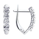 Серьги из серебра с бриллиантами из серебро