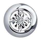 Подвеска из серебра с бриллиантом из серебро