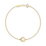 Браслет из золочёного серебра с бриллиантом из серебро