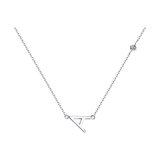 Колье из серебра с бриллиантом из серебро