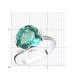 Кольцо из серебра с кварцем и фианитами из серебро — вид 4