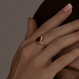 Кольцо из золочёного серебра с раухтопазом из серебро — вид 4