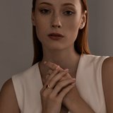 Кольцо из золочёного серебра с раухтопазом из серебро — вид 5