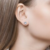 Серьги-пусеты из серебра с топазами из серебро — вид 3