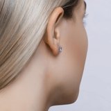 Серьги-пусеты из серебра с топазами из серебро — вид 4