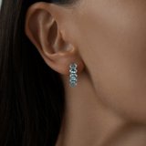 Серьги из серебра с топазами из серебро — вид 2