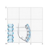 Серьги из серебра с топазами из серебро — вид 4