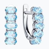 Серьги из серебра с топазами из серебро — вид 5