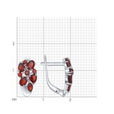 Серьги из серебра с гранатами из серебро — вид 5