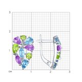 Серьги из серебра с полудрагоценными вставками из серебро — вид 2